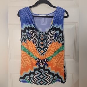 Colorful Calvin Klein Sleeveless Blouse Size‎ Large